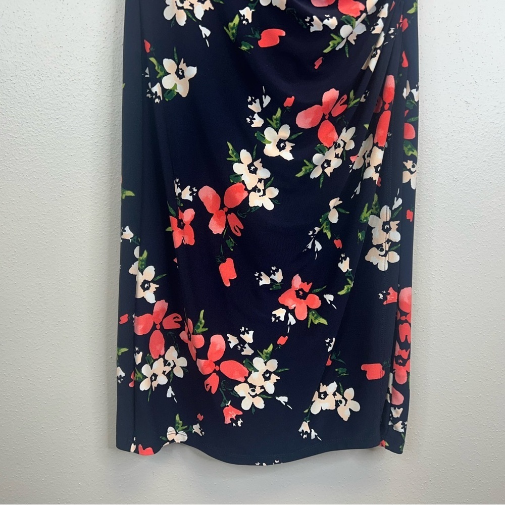 Lauren Ralph Lauren Floral Midi Dress Size 6 Wedding Guest Party Event V-neck - Picture 5 of 11